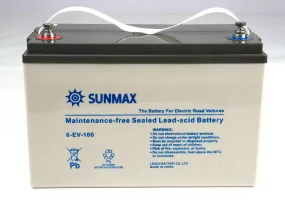 Rechargeable Batteries for Sunmax RT50 Walk-Behind Floor Scrubber Dryer, Lead-acid, 24V, Set of 2