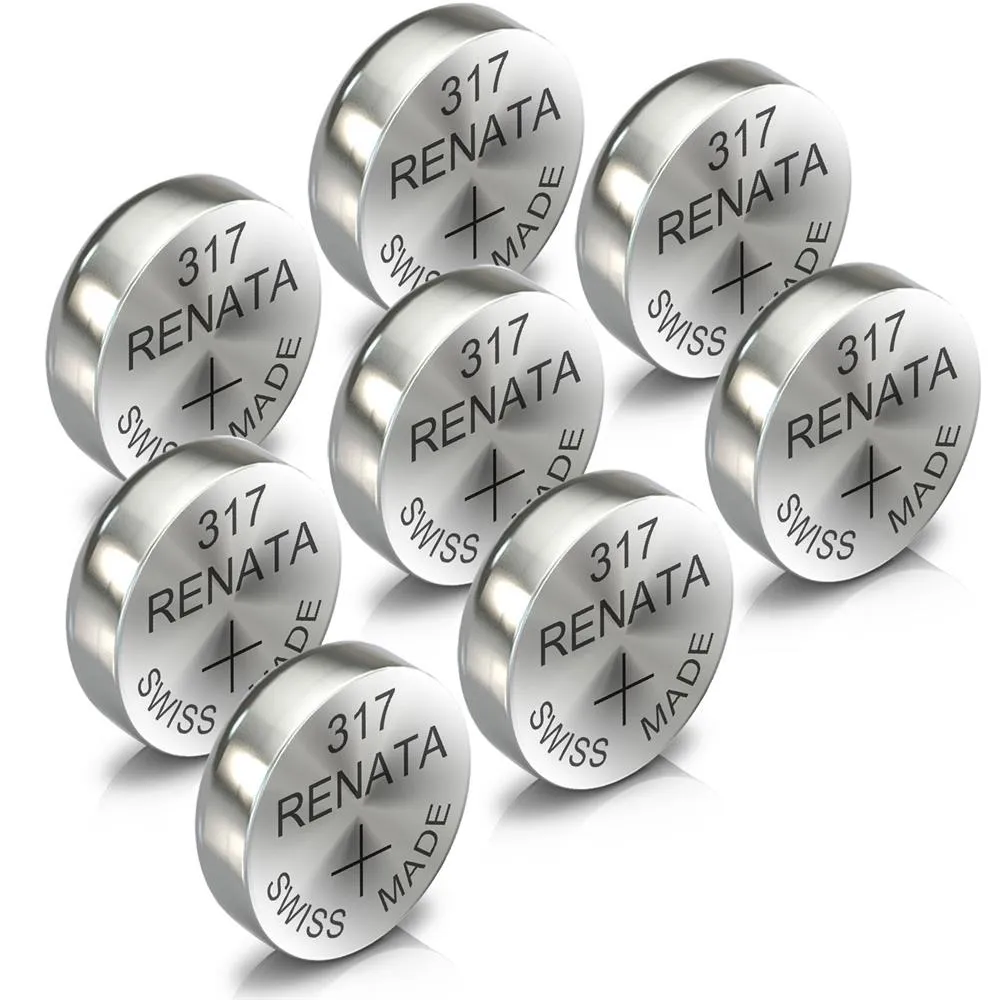 Renata 317 Watch Battery Swiss Made Silver Coin SR516SW 1.55V All Pack