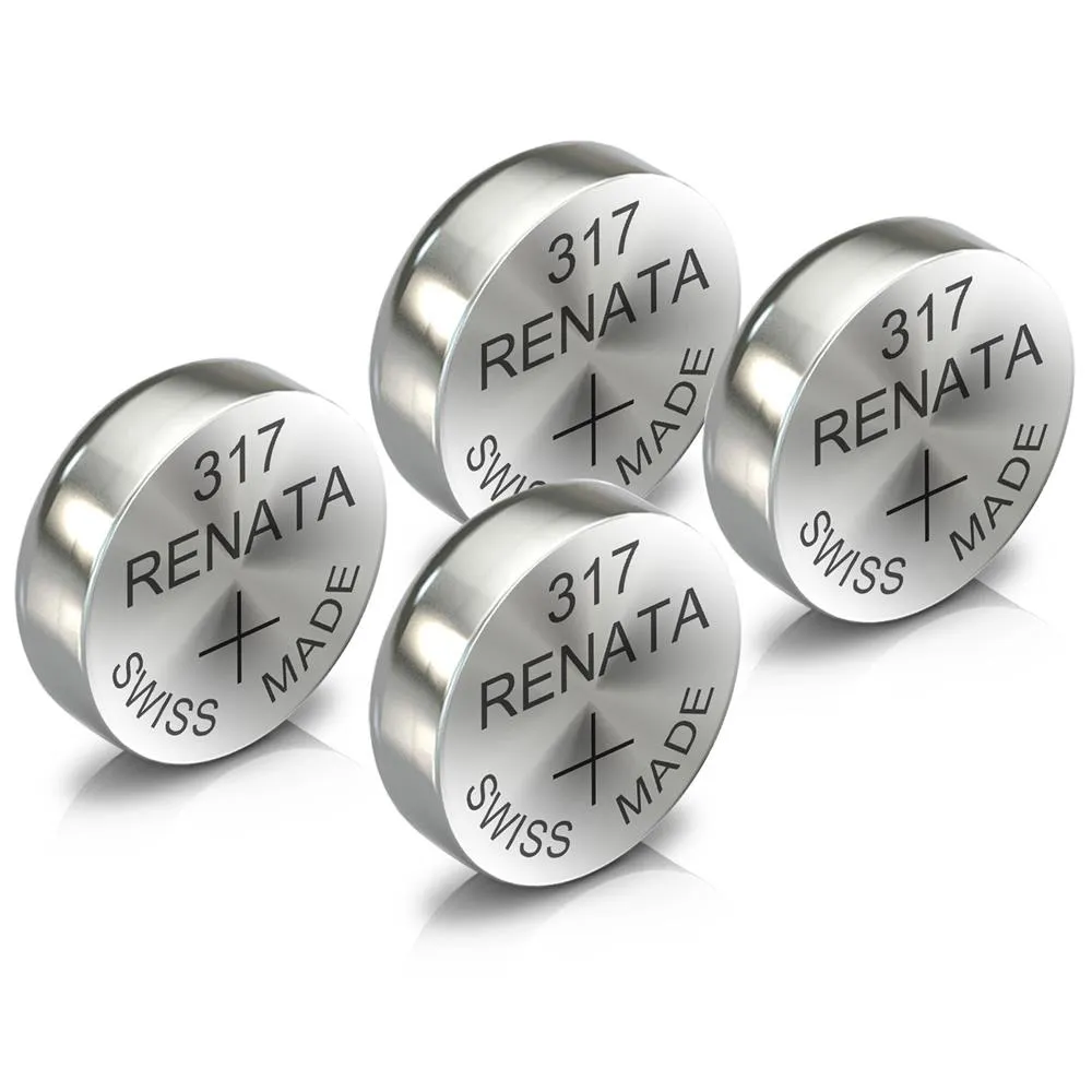 Renata 317 Watch Battery Swiss Made Silver Coin SR516SW 1.55V All Pack