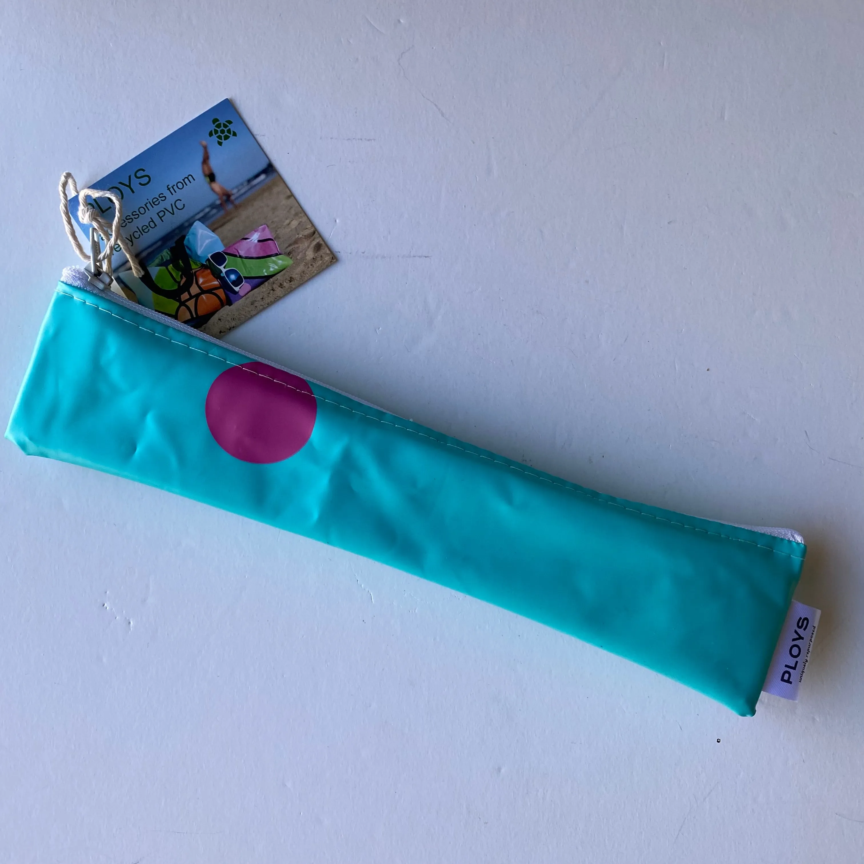 Reusable Straw or Cutlery Cases - recycled inflatables - variety of colours