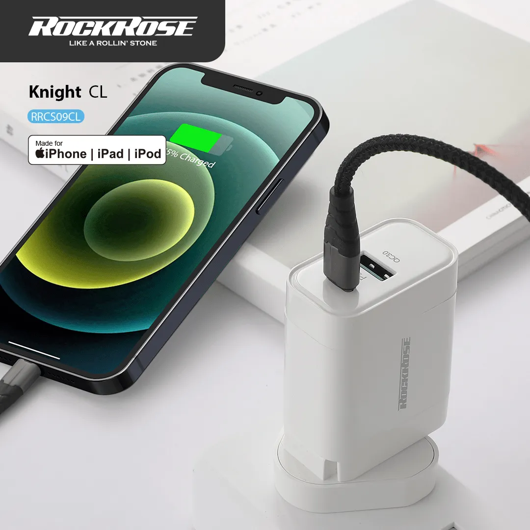 RockRose Knight USB-C to Lightning Kevlar Braided Cable (1M)