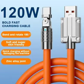 Rotating Fast Charge Cable: Efficient Charging and Extended Reach