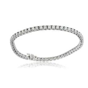 Round White Diamond Tennis Bracelet