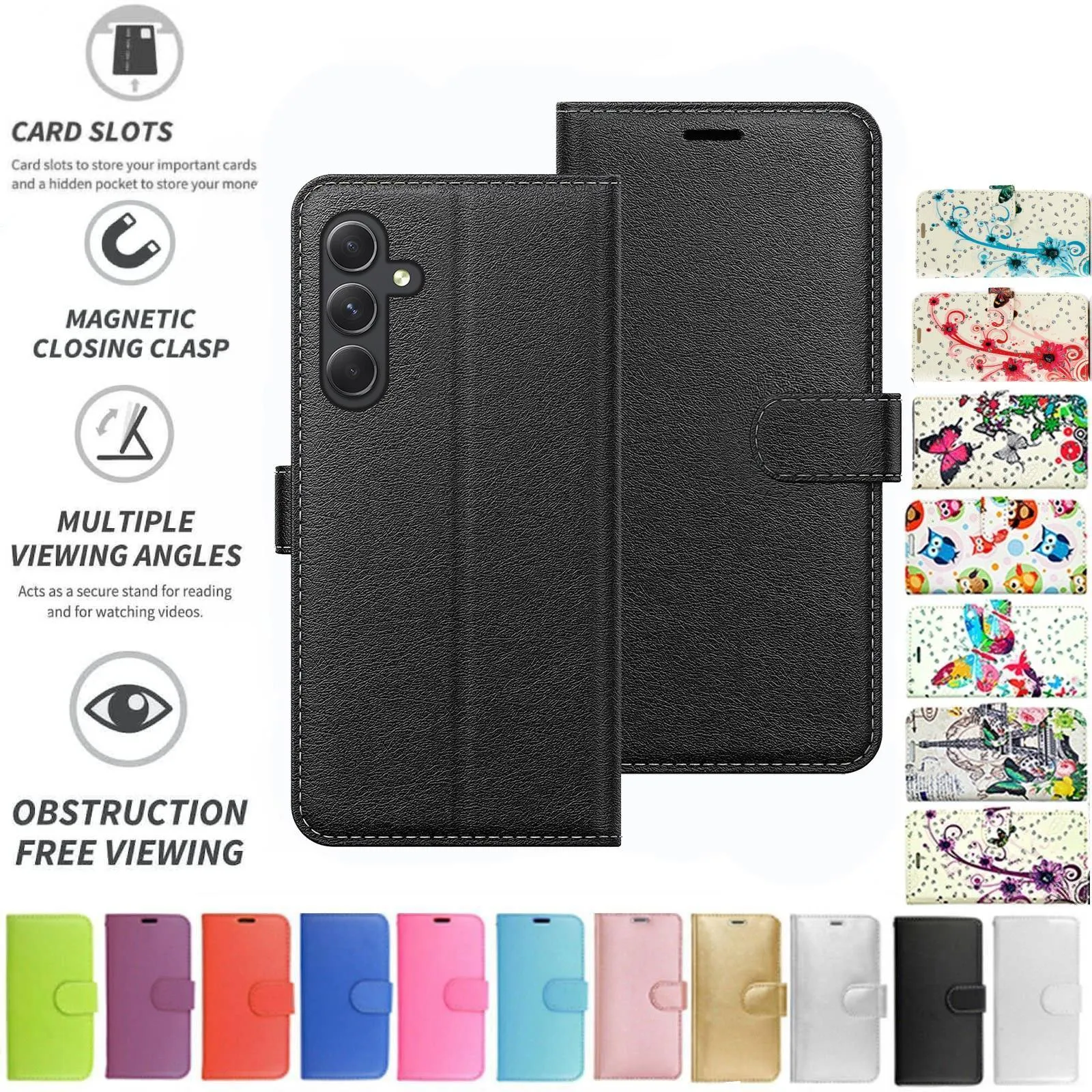 Samsung Galaxy A54 5G Flip Folio Book Wallet Case