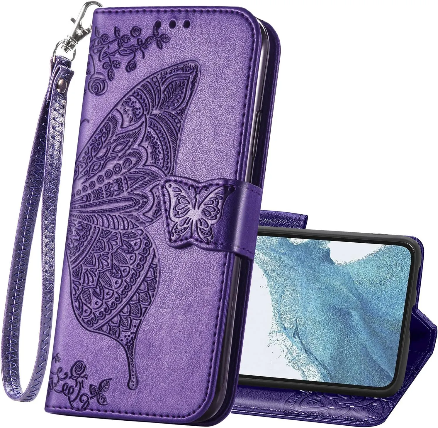 Samsung Galaxy S24 Plus Women Flip Folio PU Leather Protective Case