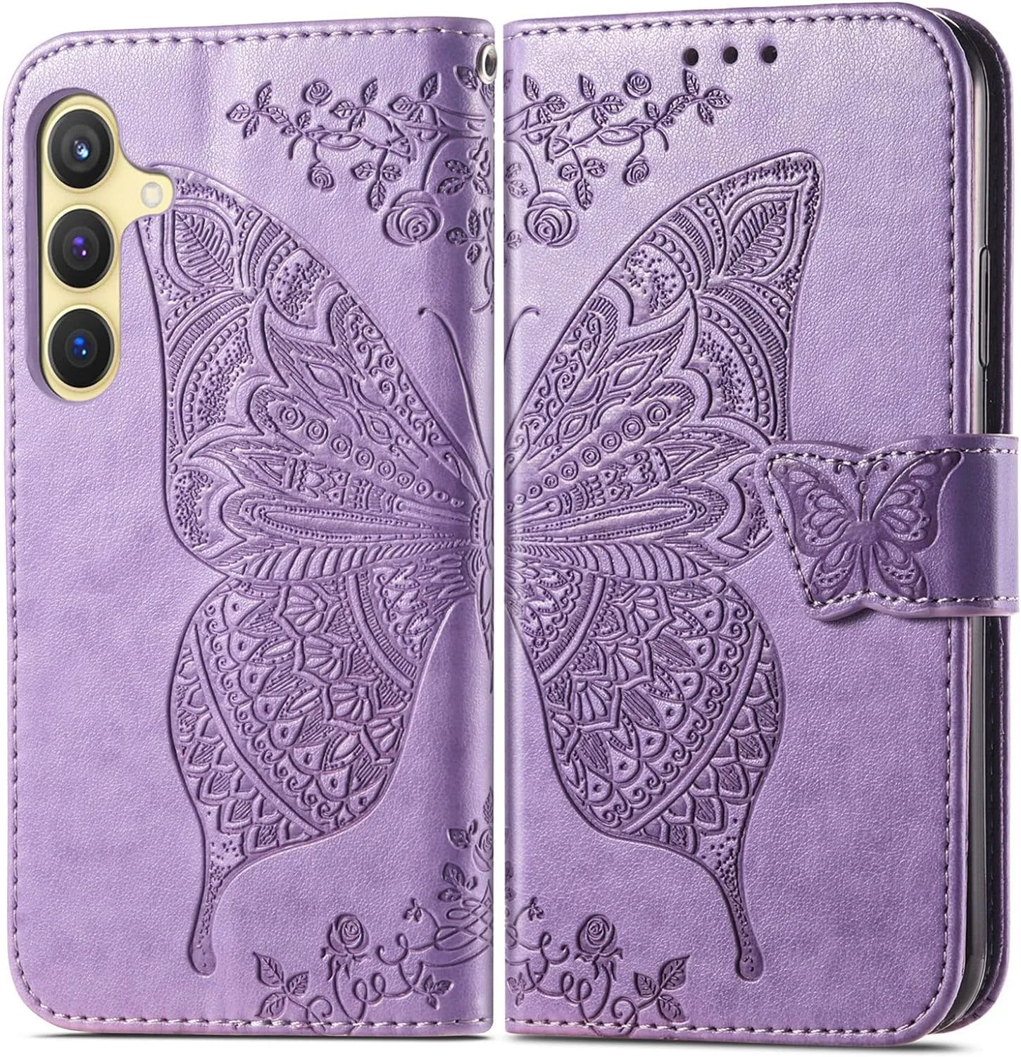 Samsung Galaxy S24 Plus Women Flip Folio PU Leather Protective Case