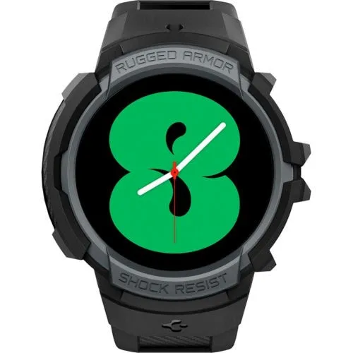 Samsung Galaxy Watch 4 (44mm) SPIGEN Rugged Armor Pro Case - TPU Cover inkl. Rem - Kul Grå (DEMO)