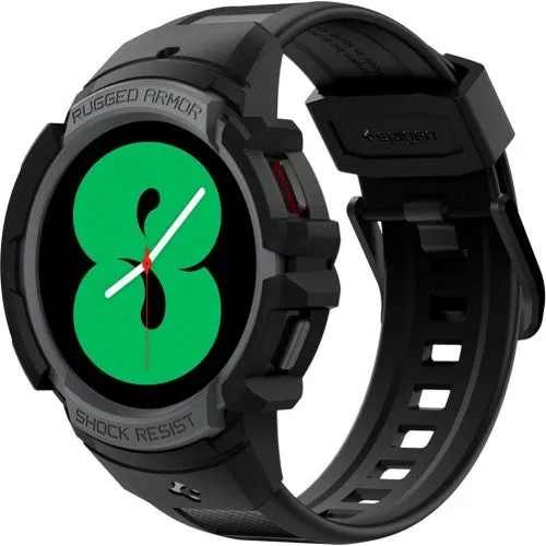 Samsung Galaxy Watch 4 (44mm) SPIGEN Rugged Armor Pro Case - TPU Cover inkl. Rem - Kul Grå (DEMO)