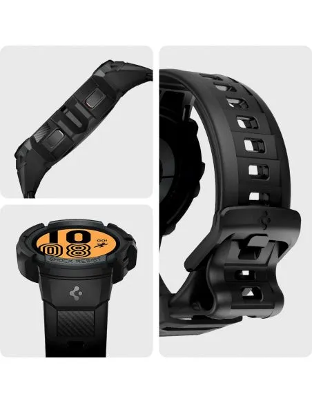 Samsung Galaxy Watch 4 (44mm) SPIGEN Rugged Armor Pro Case - TPU Cover inkl. Rem - Kul Grå (DEMO)