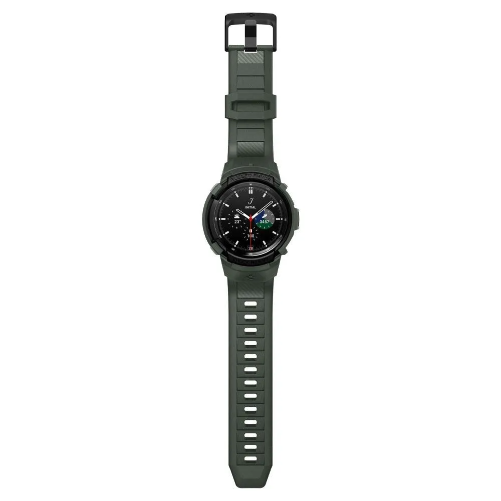 Samsung Galaxy Watch 4 Classic (46mm) SPIGEN Rugged Armor Pro Case - TPU Cover inkl. Rem - Grøn