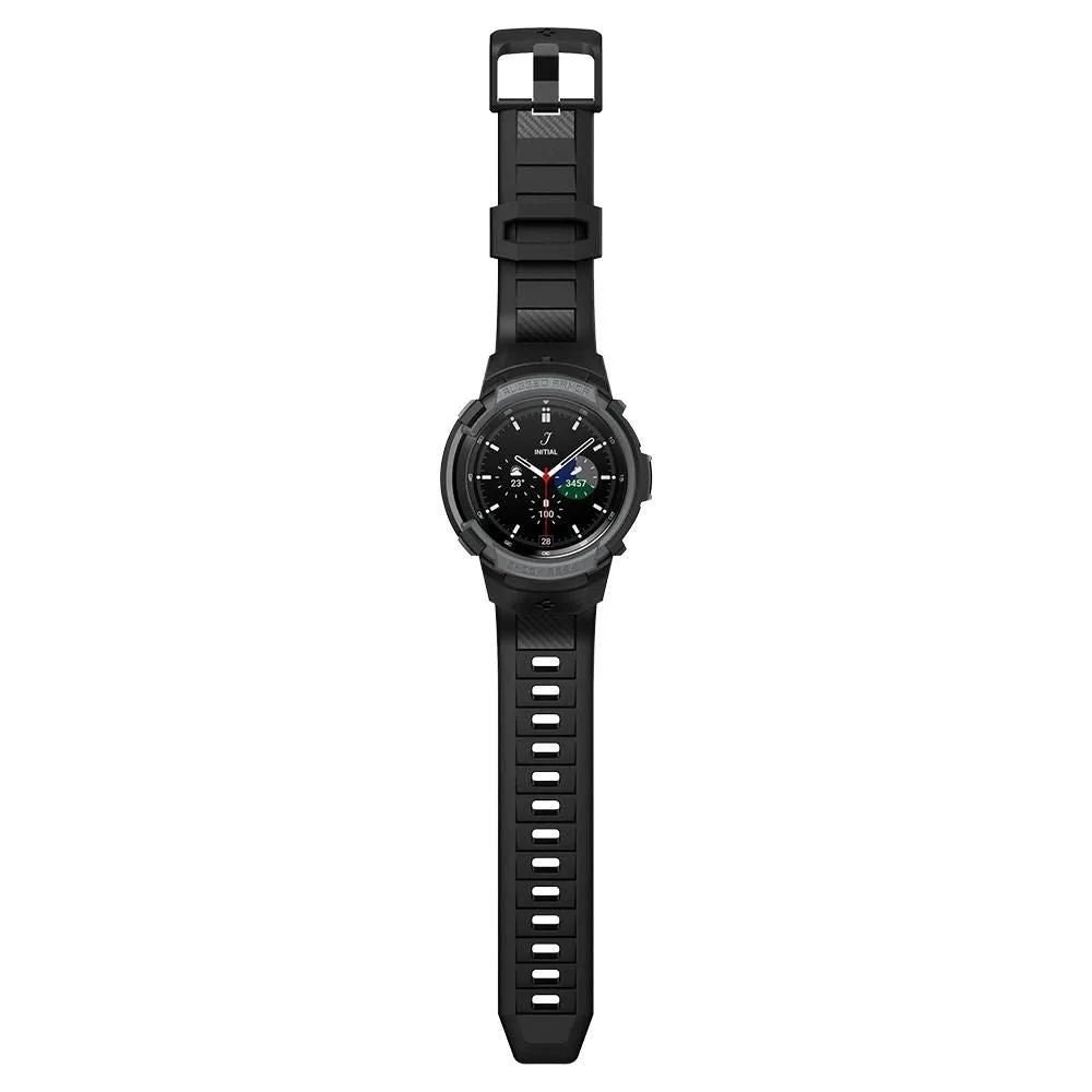 Samsung Galaxy Watch 4 Classic (46mm) SPIGEN Rugged Armor Pro Case - TPU Cover inkl. Rem - Koksgrå