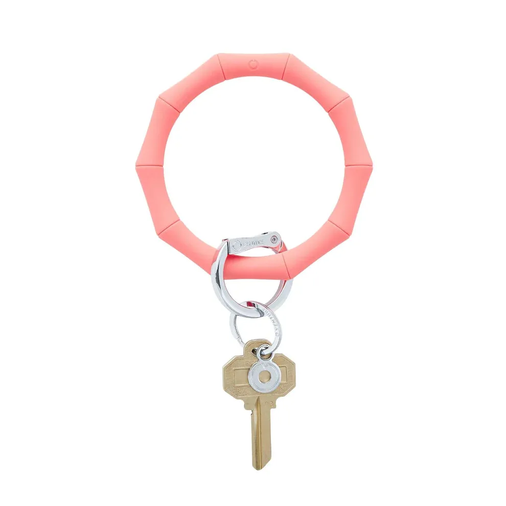 Silicone Big O Key Ring - Coral Reef Bamboo