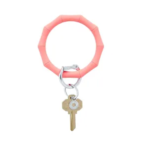 Silicone Big O Key Ring - Coral Reef Bamboo