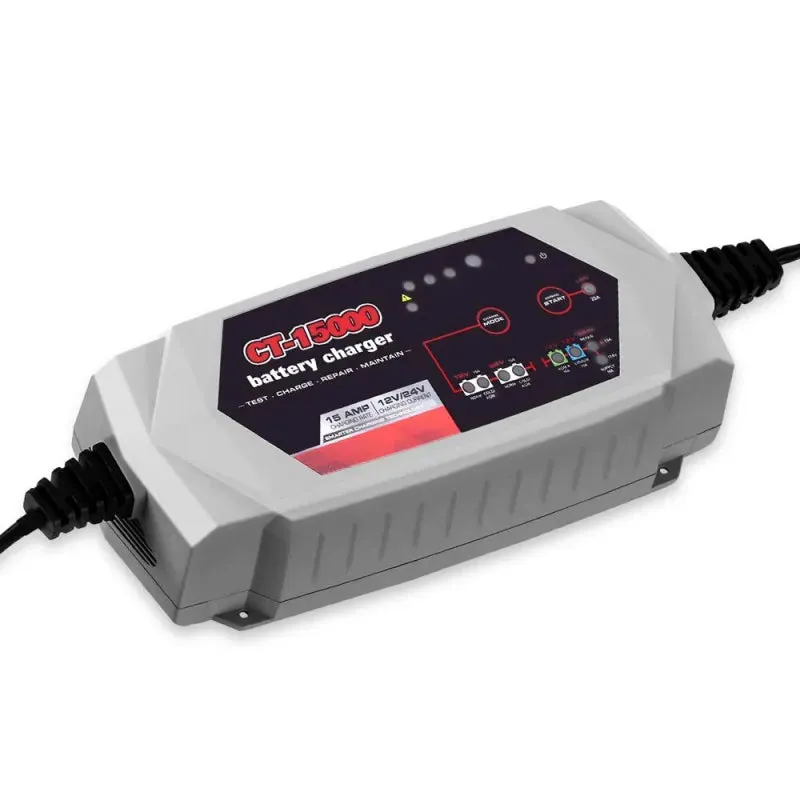 Smart Battery Charger 15A 12V/24V Automatic SLA AGM