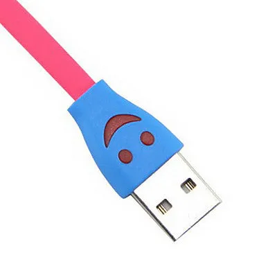 Smile Face Micro USB Cable for Samsung Mobide Phone