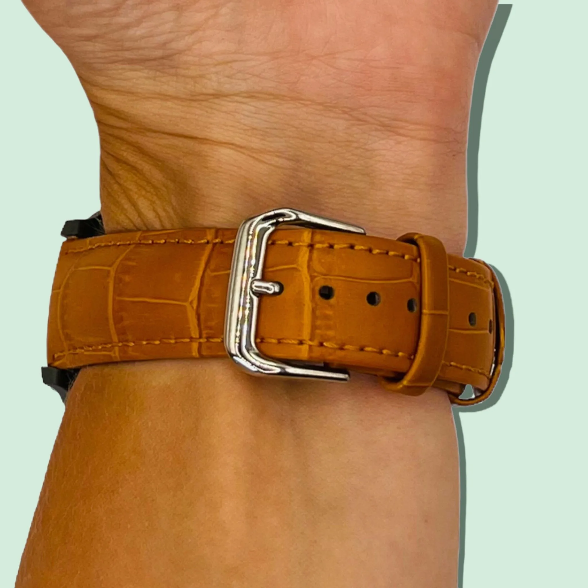 Snakeskin Leather Watch Straps Compatible with the Xiaomi Band 8 Pro