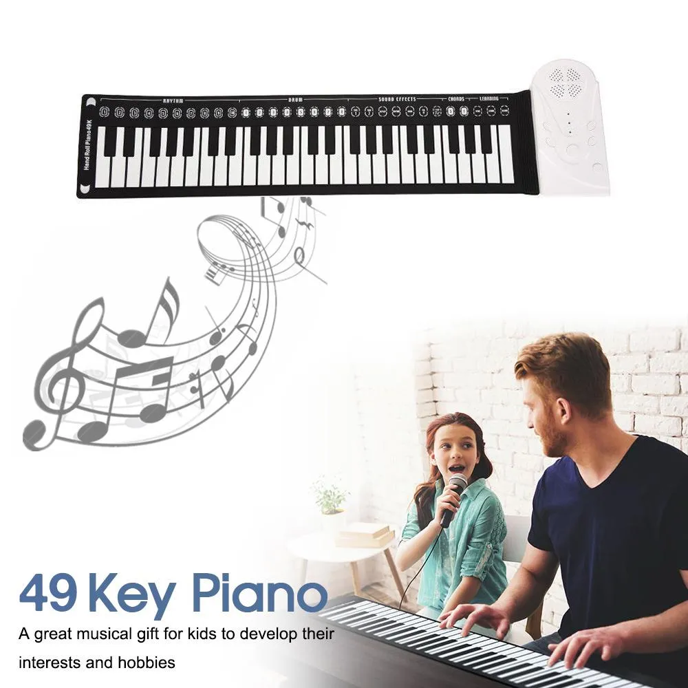 Soft Keyboard Piano With 49 Keys Q-GQ001 BLACK