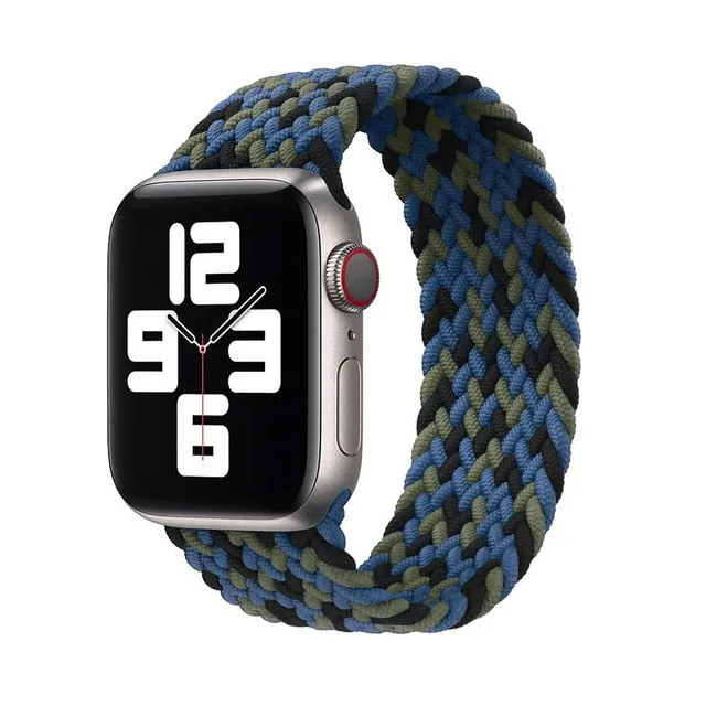 Solo Loop Nylon Fabric Strap for Apple Watch Band Braid 44mm 40mm 38mm 42mm Elastic Sports Bracelet for IWatch Series 6 SE 5 4 3