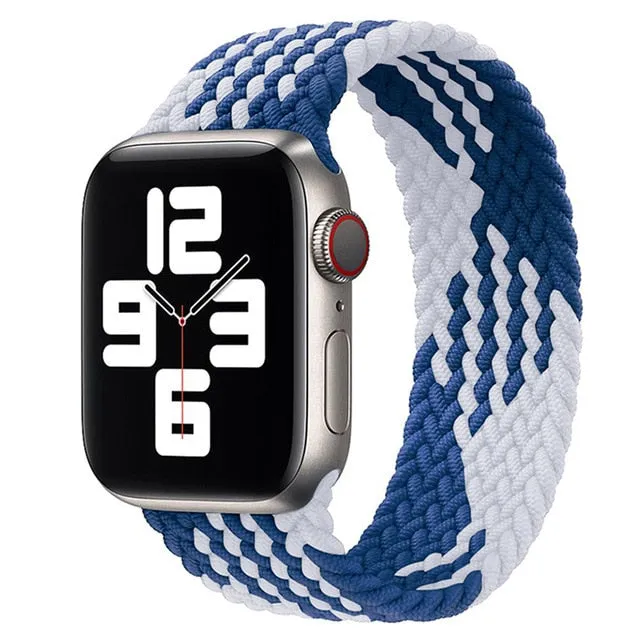 Solo Loop Nylon Fabric Strap for Apple Watch Band Braid 44mm 40mm 38mm 42mm Elastic Sports Bracelet for IWatch Series 6 SE 5 4 3