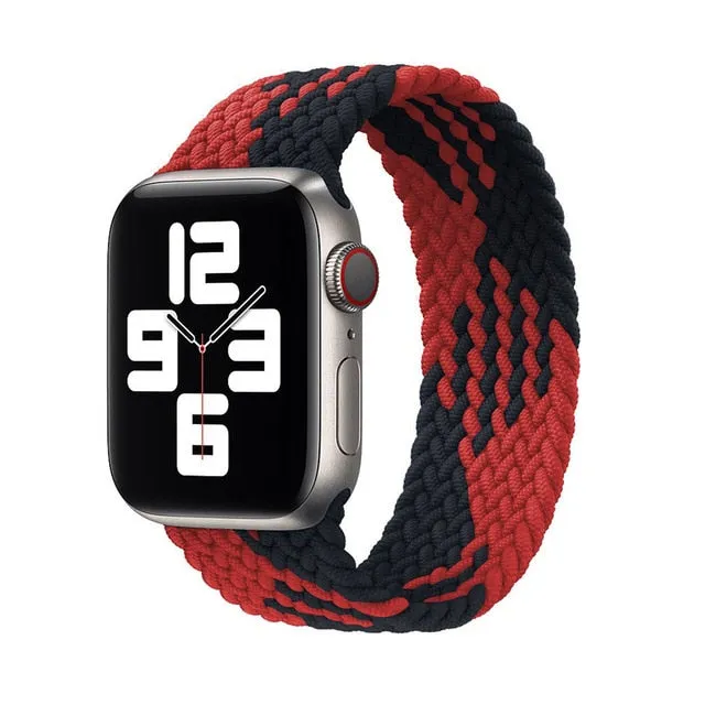 Solo Loop Nylon Fabric Strap for Apple Watch Band Braid 44mm 40mm 38mm 42mm Elastic Sports Bracelet for IWatch Series 6 SE 5 4 3