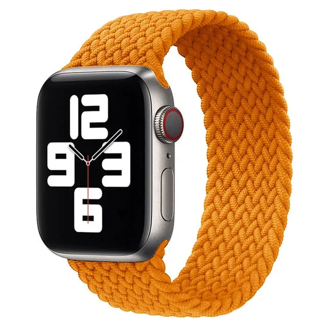 Solo Loop Nylon Fabric Strap for Apple Watch Band Braid 44mm 40mm 38mm 42mm Elastic Sports Bracelet for IWatch Series 6 SE 5 4 3