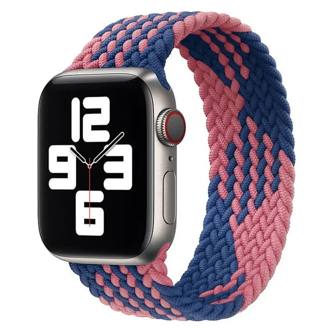 Solo Loop Nylon Fabric Strap for Apple Watch Band Braid 44mm 40mm 38mm 42mm Elastic Sports Bracelet for IWatch Series 6 SE 5 4 3