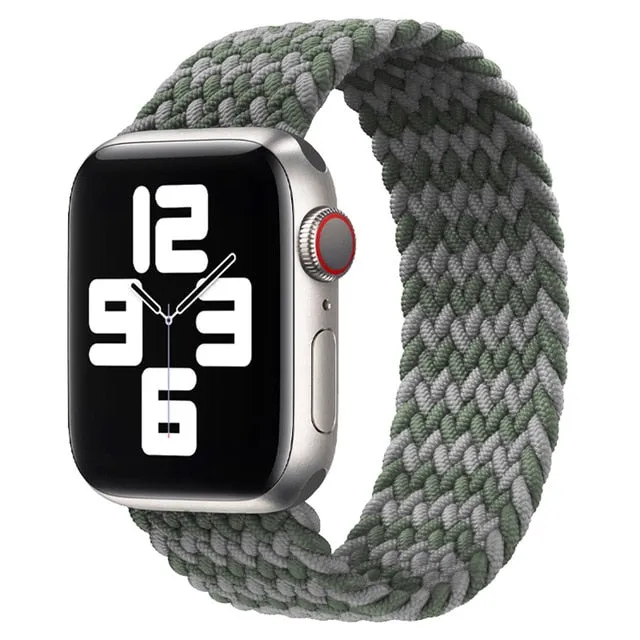 Solo Loop Nylon Fabric Strap for Apple Watch Band Braid 44mm 40mm 38mm 42mm Elastic Sports Bracelet for IWatch Series 6 SE 5 4 3