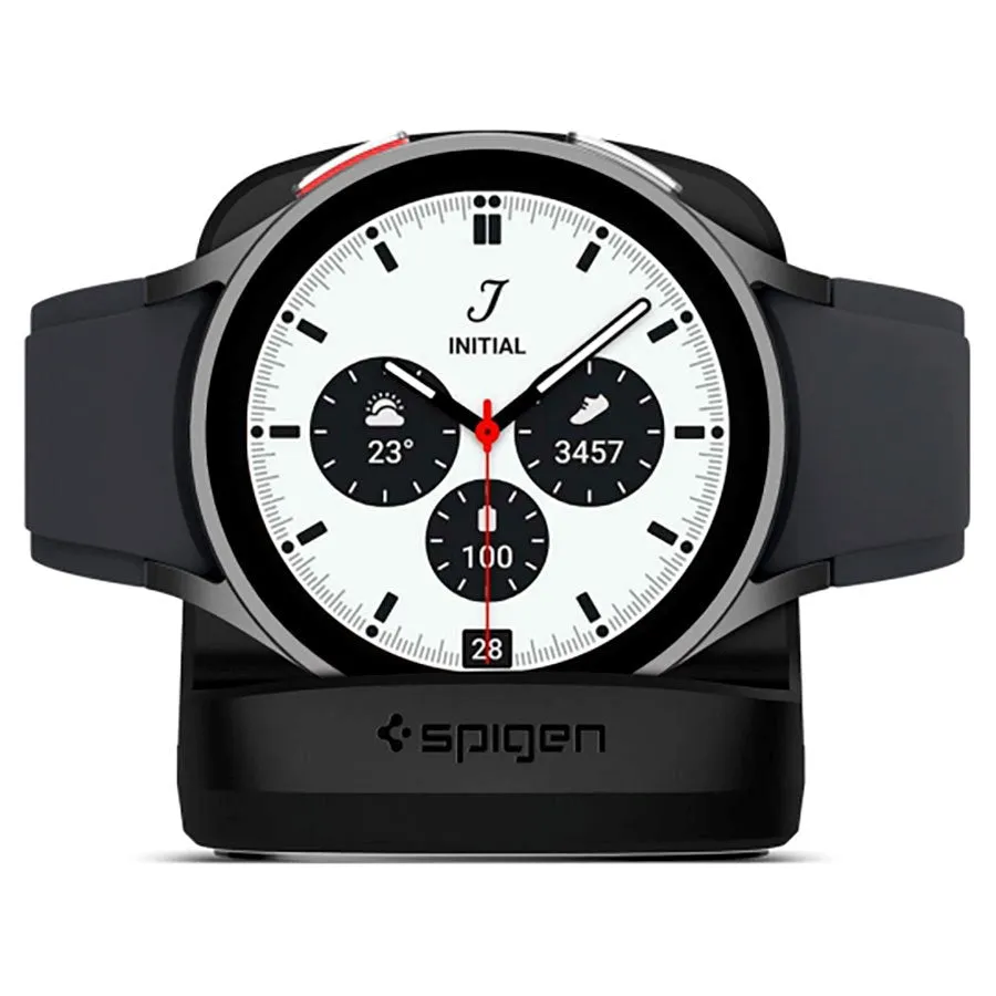 Spigen S353 Night Stand for Samsung Galaxy Watch 5 / 5 Pro / 6 - Oplader Stander - Sort