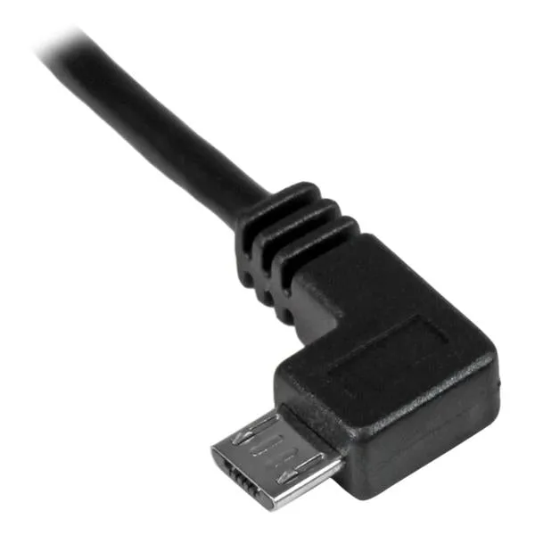 Startech.Com 1M 3 Ft Micro-Usb Charge-And-Sync Cable - Left-Angle Micro-Usb - M/M - Usb To Micro Usb Charging Cable - 30