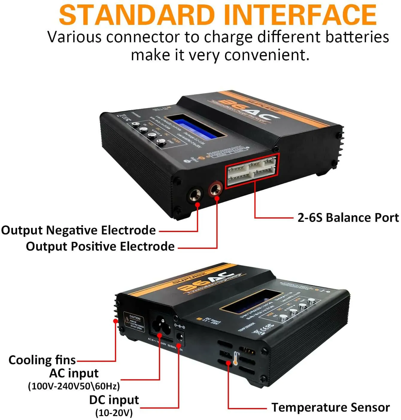 SUPULSE B6 RC Battery Balance Charger 1-6S ACDC LiPo / NiMh / NiCD Charger Discharger iMAX style