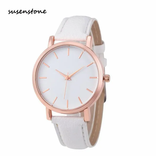 Susenstone 2018 Fashion Women Watch Luxury Brand Women Casual Wrist Watch Ladies Quartz Watch Relogio Feminino bayan kol saati