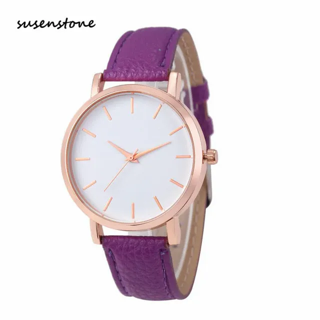 Susenstone 2018 Fashion Women Watch Luxury Brand Women Casual Wrist Watch Ladies Quartz Watch Relogio Feminino bayan kol saati