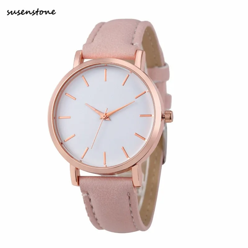 Susenstone 2018 Fashion Women Watch Luxury Brand Women Casual Wrist Watch Ladies Quartz Watch Relogio Feminino bayan kol saati