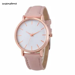 Susenstone 2018 Fashion Women Watch Luxury Brand Women Casual Wrist Watch Ladies Quartz Watch Relogio Feminino bayan kol saati