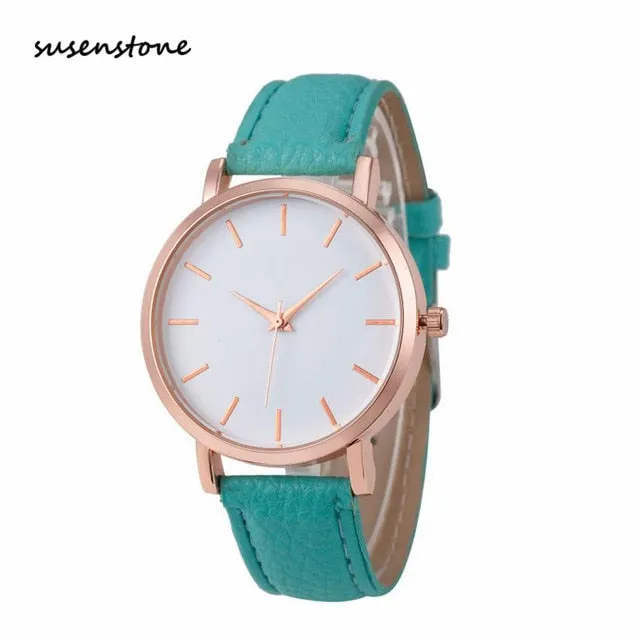 Susenstone 2018 Fashion Women Watch Luxury Brand Women Casual Wrist Watch Ladies Quartz Watch Relogio Feminino bayan kol saati