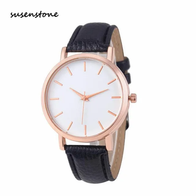 Susenstone 2018 Fashion Women Watch Luxury Brand Women Casual Wrist Watch Ladies Quartz Watch Relogio Feminino bayan kol saati