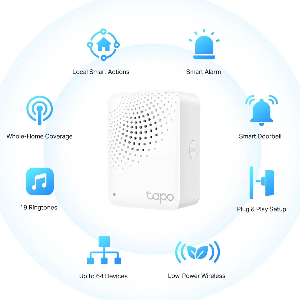 Tapo H100 V1 - Smart Hub - With Chime - Wireless - Wi-Fi - 868 Mhz, 2.4 Ghz