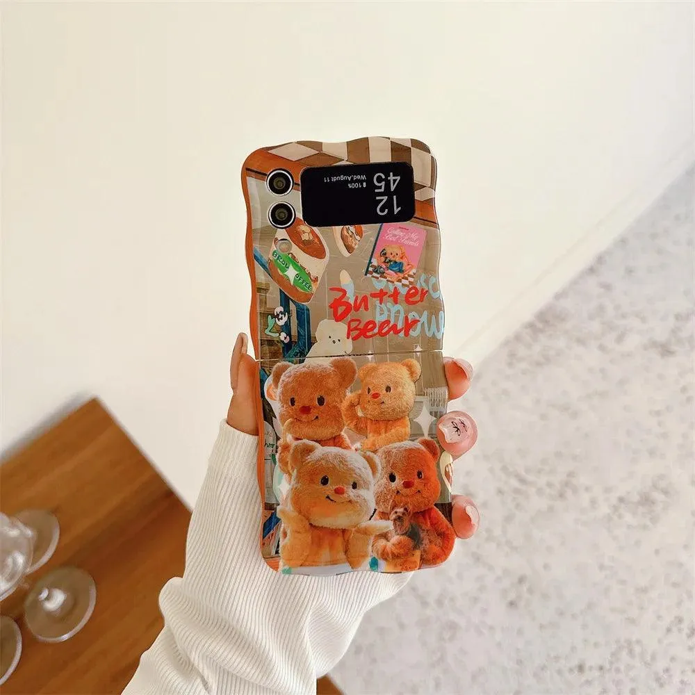 TSP75 Cute Phone Cases For Galaxy Z Flip 3, Z Flip 4, and Z Flip 5G - Cartoon Cover