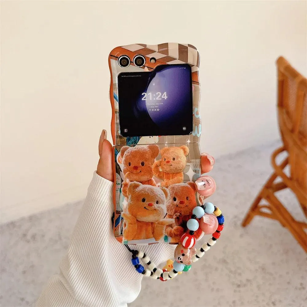 TSP75 Cute Phone Cases For Galaxy Z Flip 3, Z Flip 4, and Z Flip 5G - Cartoon Cover