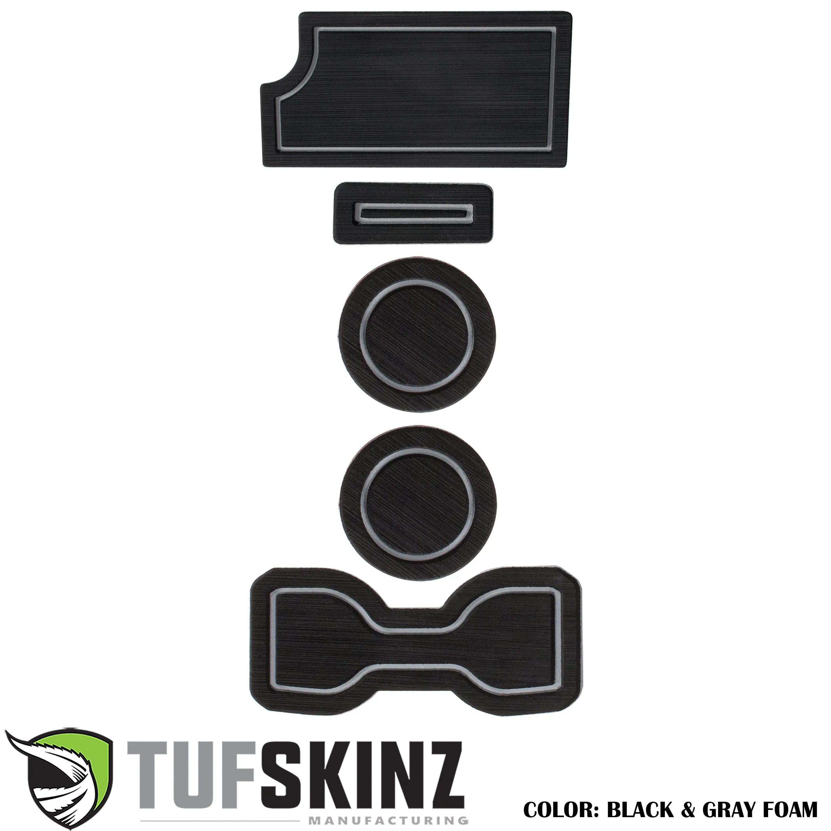 Tufskinz FOAM Cup Holder Inserts(Include QI Insert/Manual) Inserts for Toyota Tacoma (2016-2023)