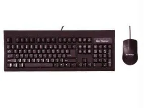 USB Keyboard w- Optical Mouse Black RoHS