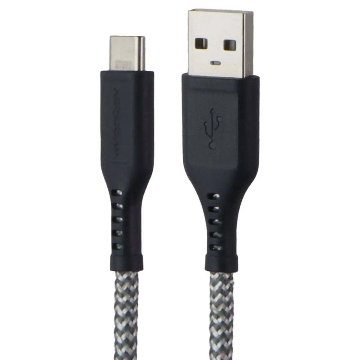 Ventev 6FT Braided High-Speed USB-A to USB-C Cable - Gray