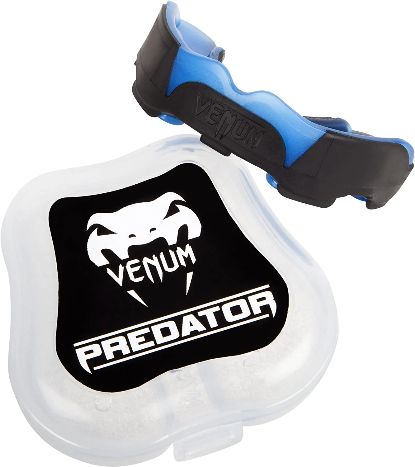 VENUM-0620 PREDATOR SPORTS MUAY THAI BOXING MMA MOUTHGUARD Senior Age 11  Black Blue