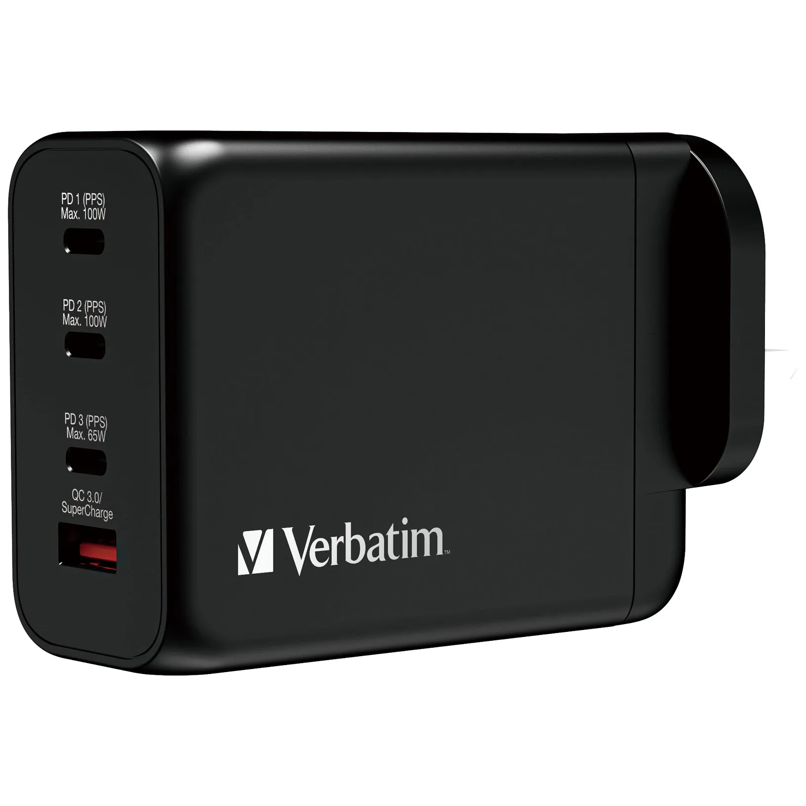 Verbatim 4 Port GAN PD3.0 200W PD & QC3.0 USB 牆插充電器 66703