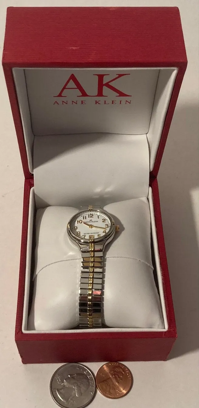 Vintage Anne Klein Wrist Watch, in Original Case, Fashion, Time, Clock, Clothing Accessory, Quality, Nice, In Box, Free Shipping in the U.S.