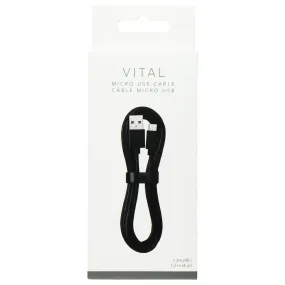 VITAL (4-Ft) Micro-USB to USB Charging Cable - Black (8080451)