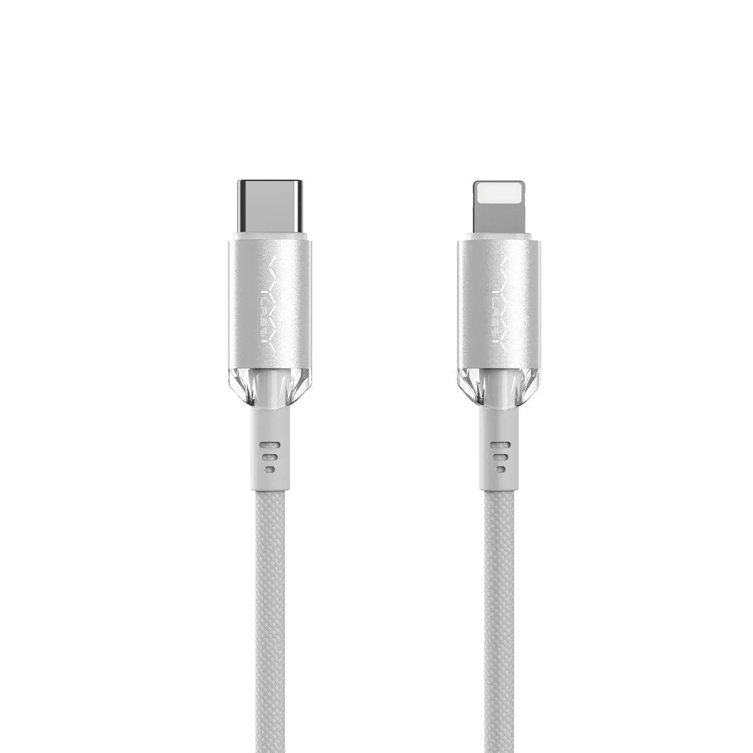 Vyvylabs Crystal Series Fast Charging Data Cable Type-C to Lightning 30W 1M - White