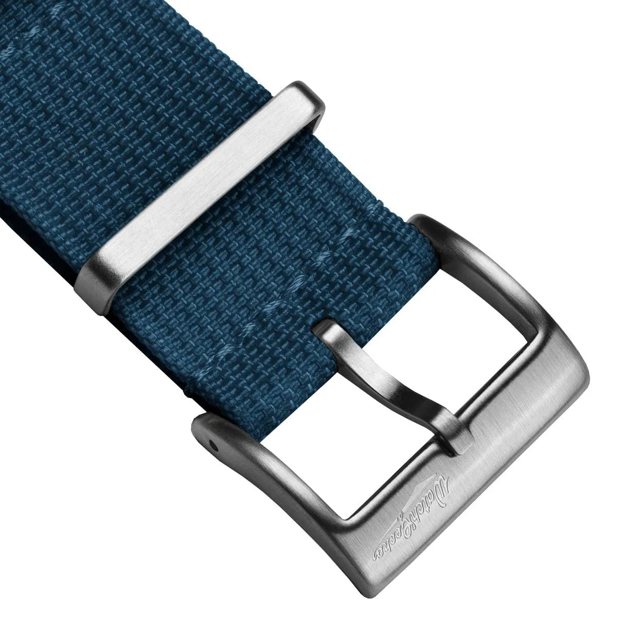 WatchGecko Ridge Military Nylon Watch Strap - Blue