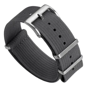 WatchGecko Ridge Military Nylon Watch Strap - Grey