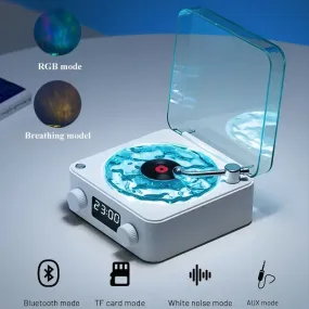 Waves Bluetooth Vinyl Player & Retro Speaker with RGB Light